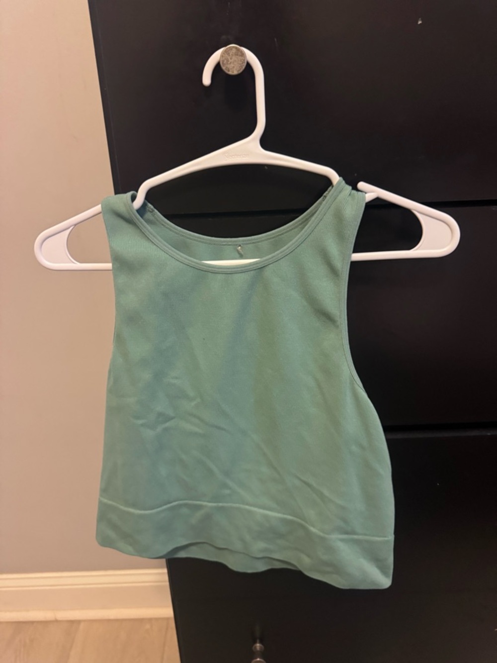 High-Neck Mint Crop Tank Top